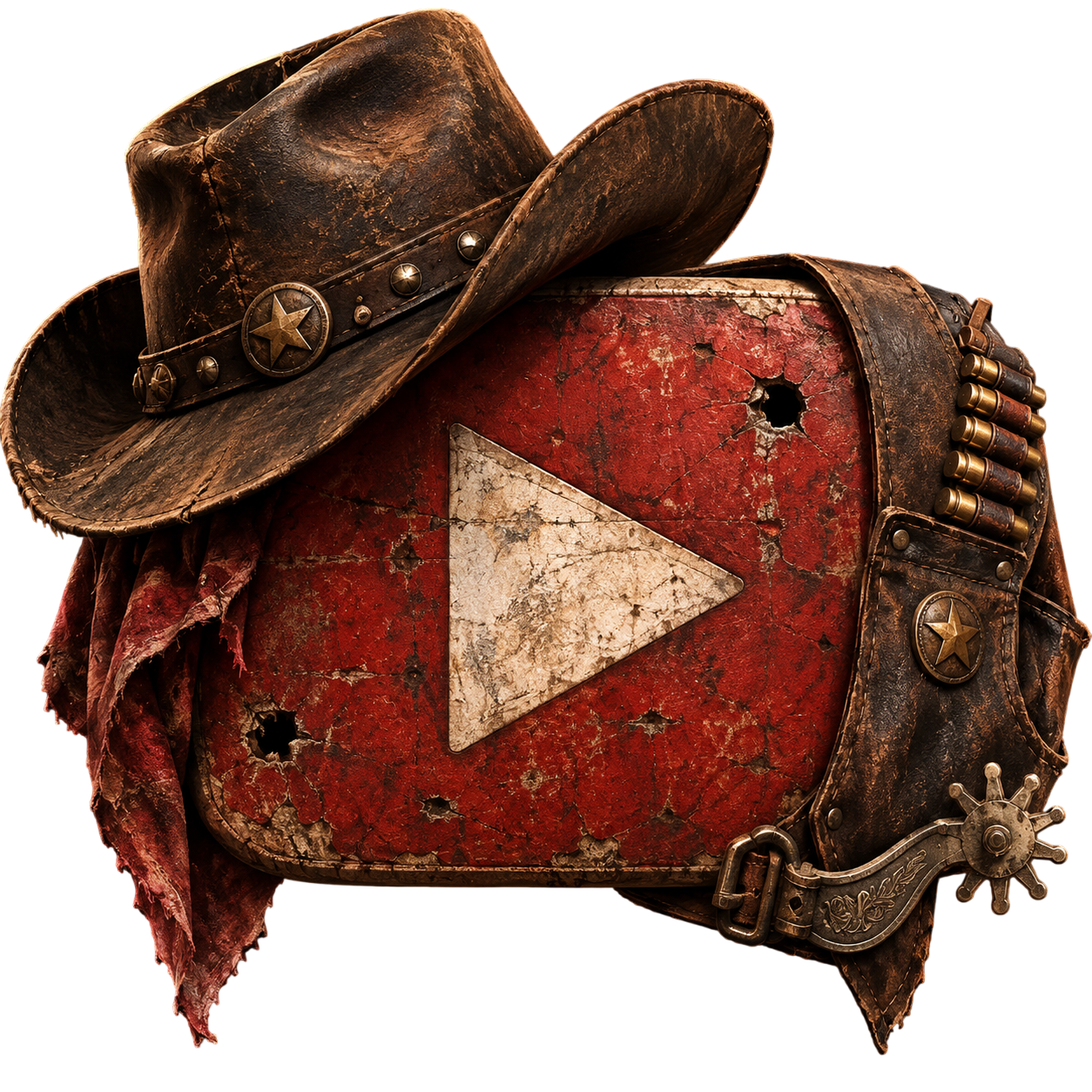 Western cowboy-style YouTube emblem